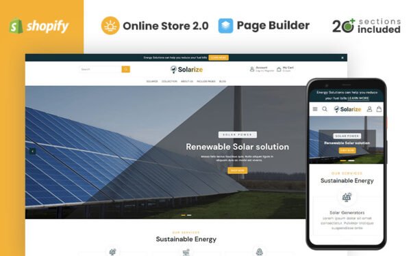Solarize – Solar Energy Shopify Theme