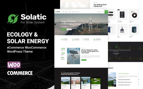 Solatic – Solar Energy, Wind and Power WooCommerce Theme