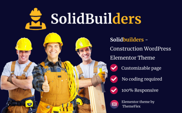 Solidbuilder – Constraction WordPress Elementor Theme WordPress Theme