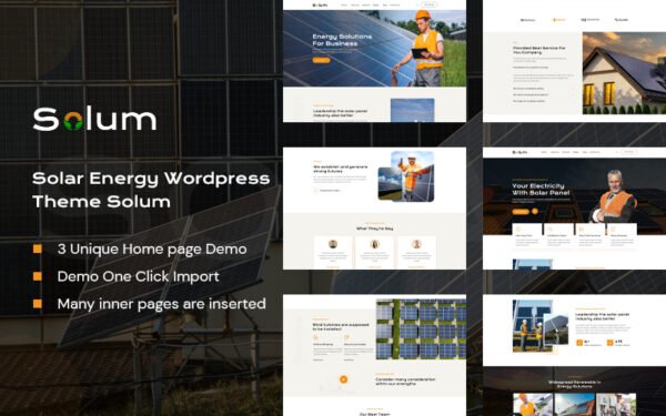 Solum – Solar Energy WordPress Theme