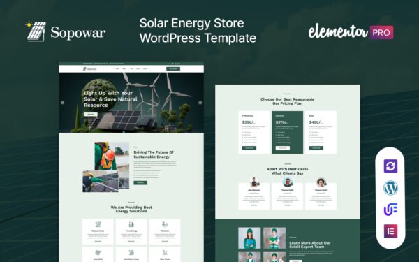 Sopowar – Solar Panels And Renewable Energy WordPress Theme