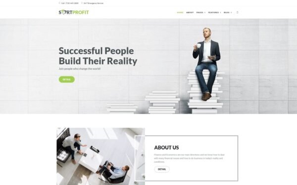 SortProfit – Business & Finance WordPress theme WordPress Theme