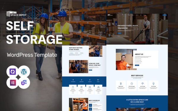 Space Depot – Self-Storage And Moving Services WordPress Elementor Theme WordPress Theme