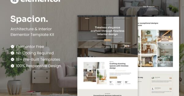 Spacion – Architecture & Interior Elementor Template Kit