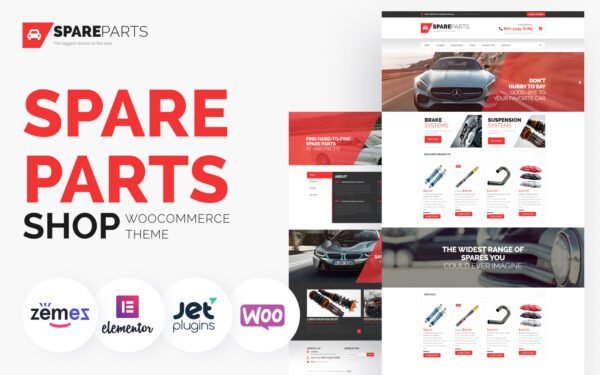 SpareParts – Spare Parts Shop ECommerce Modern Elementor WooCommerce Theme