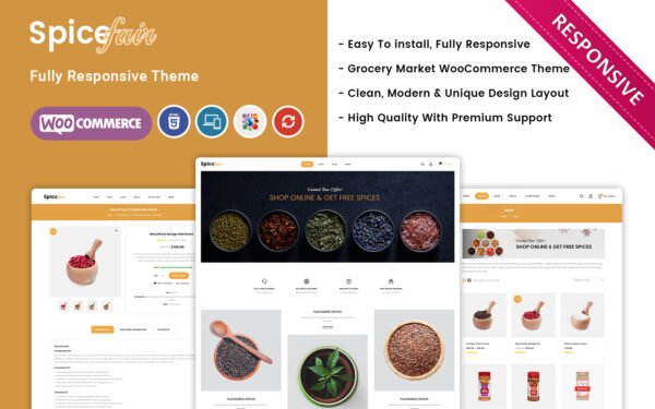Spicefair – The Grocery Store Responsive WooCommerce Theme