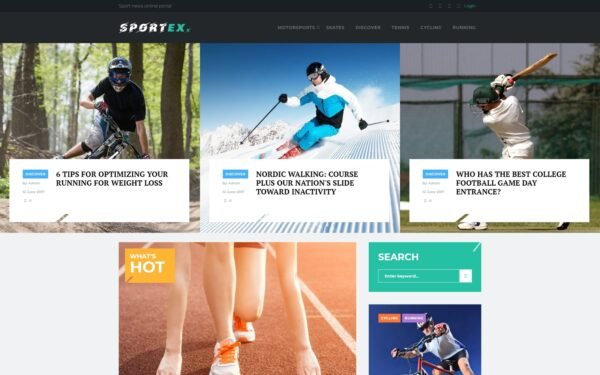 Sportex – Sports News Responsive WordPress theme WordPress Theme