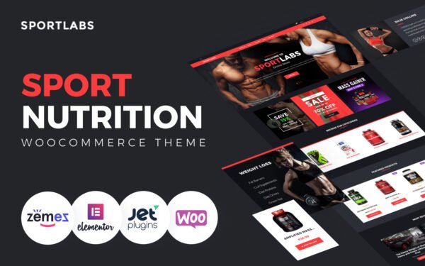 SportLabs – Sport Nutrition WooCommerce Theme