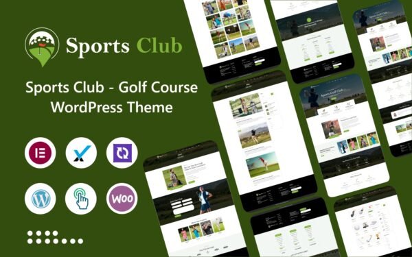 Sports Club – Golf Course and Club Elementor WordPress Theme