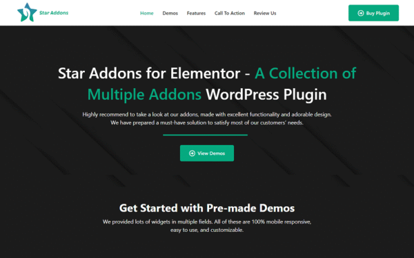 Star Addons for Elementor – WordPress Addons and Widgets Plugin for Elementor Website Builder WordPress Plugin