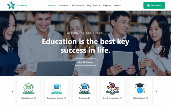 Star Learn – School, College, University, LMS, and Online Course WordPress Elementor Template Kits Elementor Kit