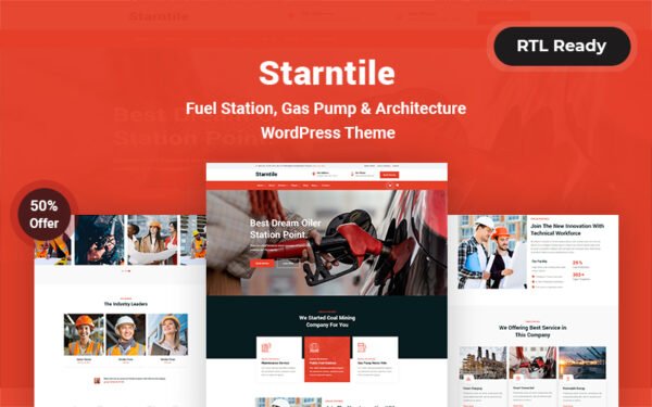 Starntile – Fuel Station, Gas Pump & Architecture WordPress Theme