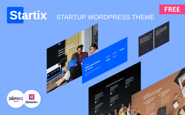 Startix – Free theme for startup WordPress Theme