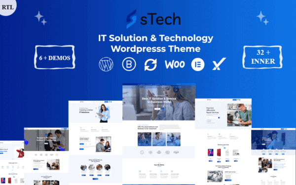 sTech – IT Solution & Multipurpose Elementor Wordpress Theme WordPress Theme