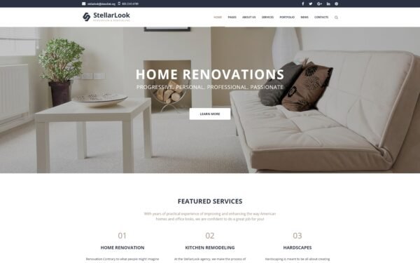StellarLook – Renovation & Interior Design WordPress Theme