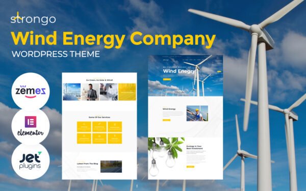 Strongo – Wind & Solar Energy WordPress Theme