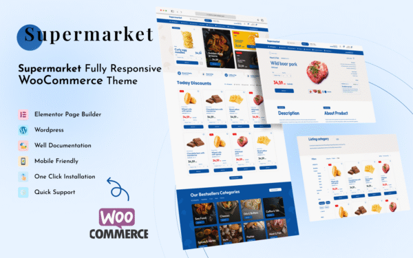 Supermarket – Multipurpose Wordpress Elementor Template WooCommerce Theme