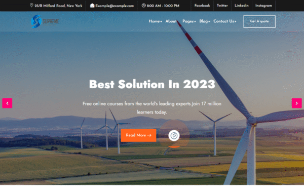 Suprem – Solar Energy WordPress Theme