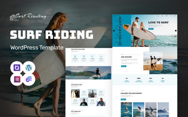 Surf Riading – Surfing Club and Surf Board WordPress Elementor Theme WordPress Theme