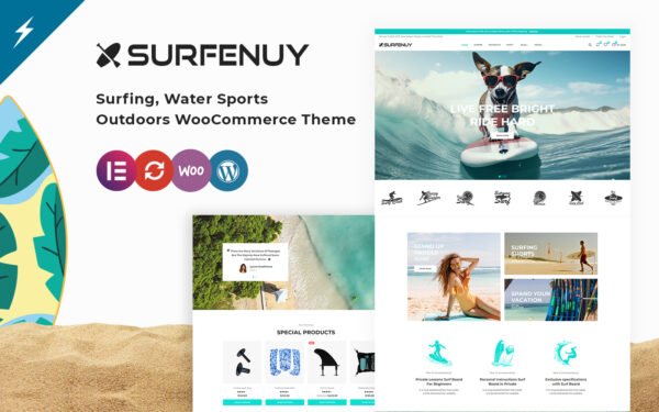 Surfenuy – Surfing, Water Sports and Outdoors WooCommerce Theme
