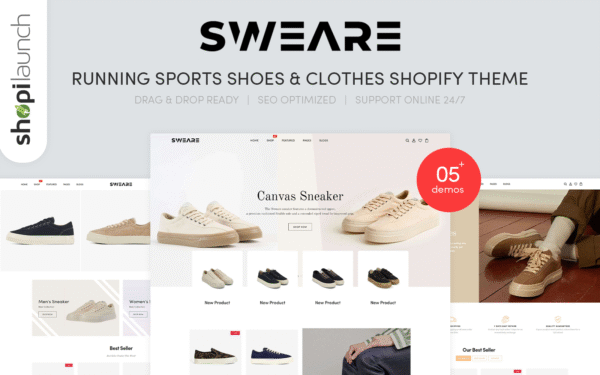 Sweare – Running Shoes, Sports Shoes & Clothes Shopify Theme