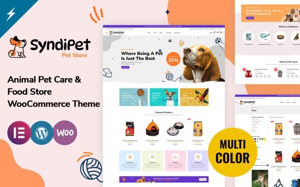 Syndipet – Animal Pet Care and Pet Food Store WooCommerce Theme