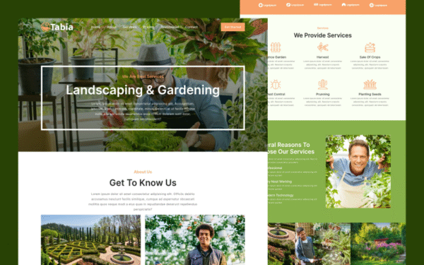 Tabia – Landscaping & Gardening Elementor Kit Landing Page Template