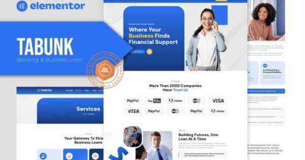 Tabunk – Banking & Business Loan Elementor Template Kit