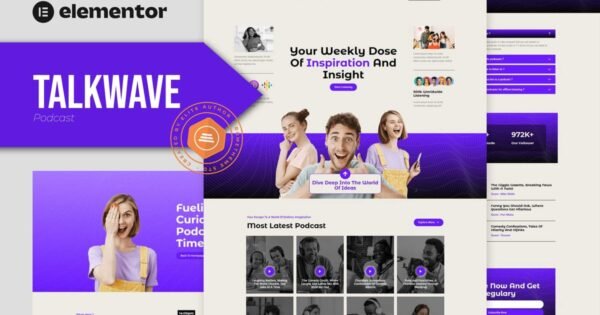 Talkwave – Podcaster Elementor Template Kit