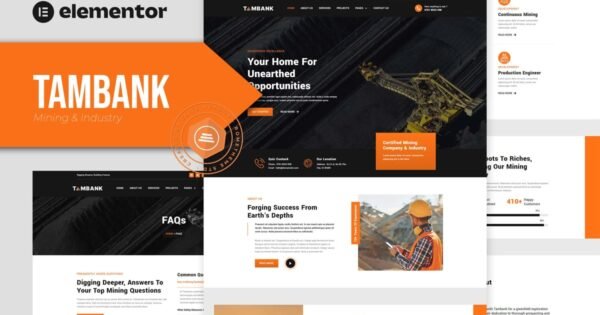 Tambank – Mining & Industry Elementor Pro Template Kit