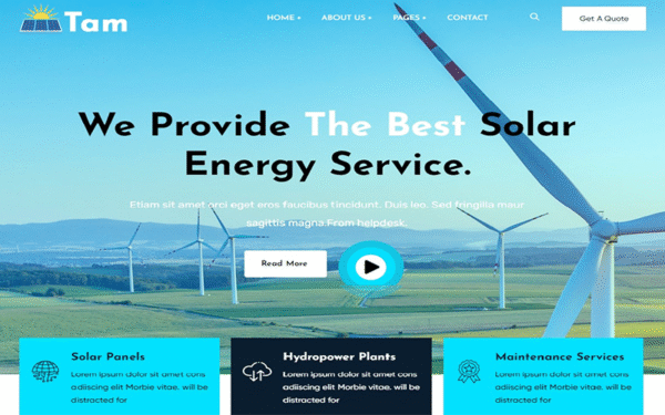 Tapma – Ecology & Solar Energy WordPress Theme