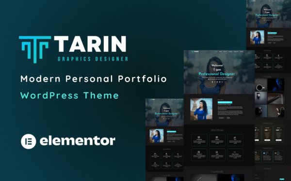 Tarin – Designer Personal Portfolio One Page WordPress Theme