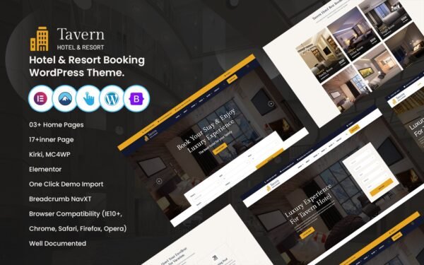 Tavern – Hotel & Resort Booking Multi-Purpose WordPress Theme