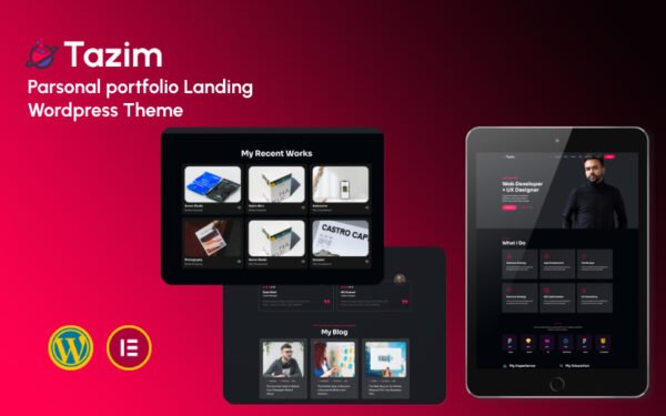 Tazim – Personal Portfolio Landing WordPress Theme