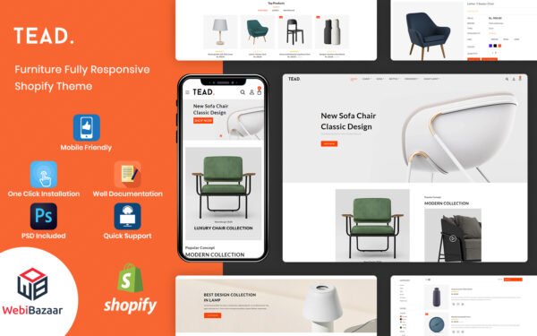 Tead – Minimal Modern Furniture Shopify Theme