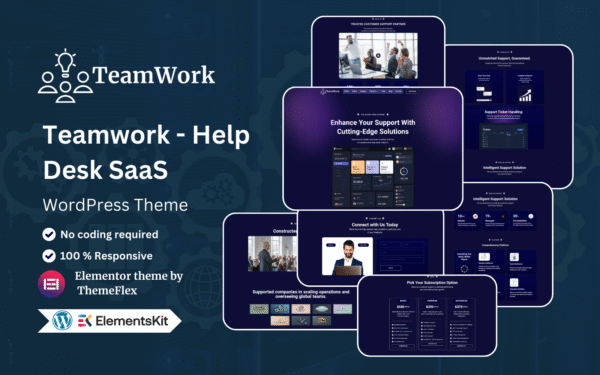 Teamwork – Help Desk SaaS WordPress Theme