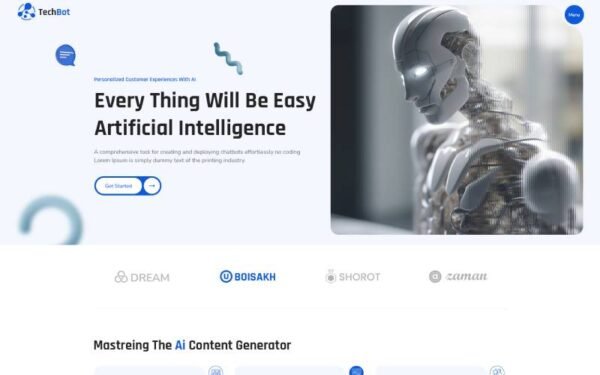 Techbot – Artificial Intelligence & Technology WordPress Theme