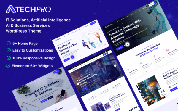 TechPro – IT Solutions, Artificial Intelligence AI & Business Services WordPress Theme