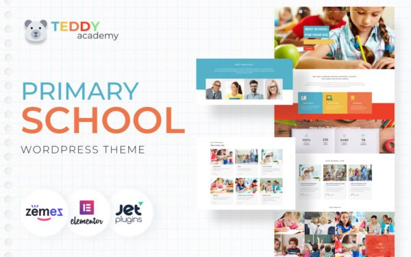 Teddy Academy – Primary School WordPress Elementor Theme WordPress Theme