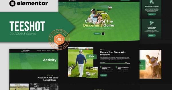 Teeshot – Golf Club & Course Elementor Template Kit