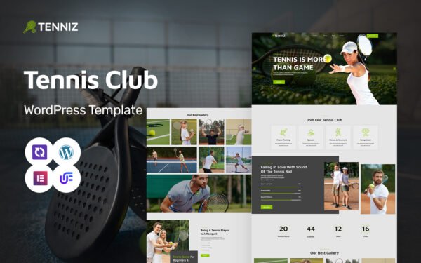 Tennis – Tennis And Sports Club WordPress Elementor Theme WordPress Theme