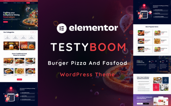 Testyboom – BBQ & Fast food Restaurant WordPress Theme