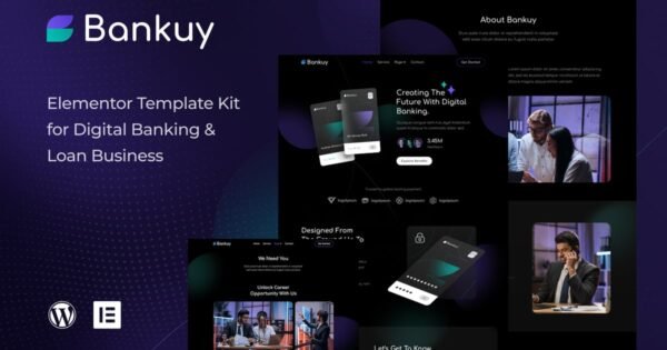 Bankuy – Digital Banking & Business Loan Elementor Template Kit
