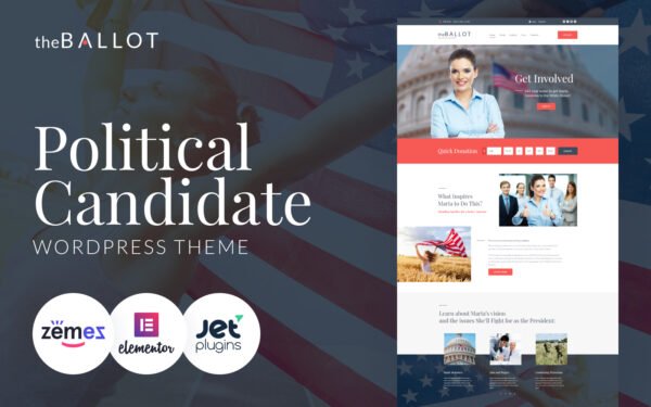 The Ballot – Political Candidate WordPress ElementorTheme WordPress Theme