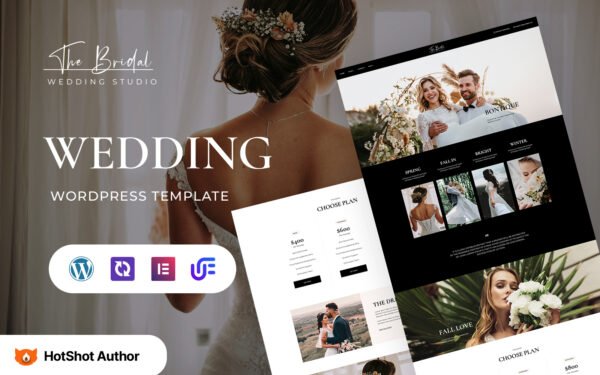 The Bridal – Wedding Studio WordPress Elementor Theme WordPress Theme