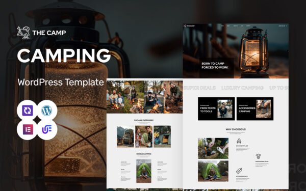 The Camp – Camping Gear, Adventure And Outdoor Activities WordPress Elementor Theme WordPress Theme