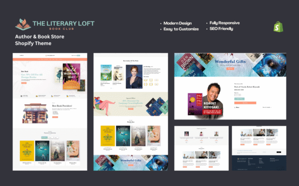 The Literary Loft – Authors & Book Store Shopify Theme