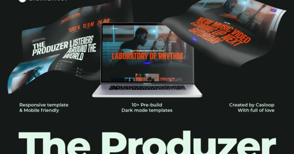 The Produzer – Music & Band Elementor Template Kit