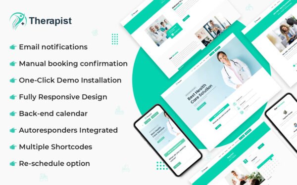 Therapist – Doctor Appointment Booking WordPress Theme
