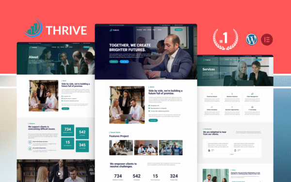 Thrive Business Consultation WordPress Elementor Template Elementor Kit